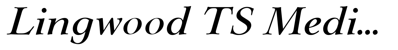 Lingwood TS Medium Italic